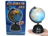 6.4-Inch Rotating World Globe with Money Bank for Kids & Students(Boys & Girls) – Educational Political Globe with Plastic Base, 1.8-Inch Diameter, Blue – Desktop Learning Tool for Home, School & Office