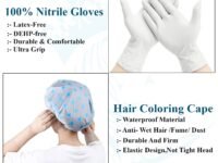 6pic Dye Tools Hair Coloring Bleaching Hair Dryers Hair Dye Tools Pieces Hair Dye Coloring Kit, Hair Tinting Bowl, Dye Brush, Hair Coloring Cape, Gloves