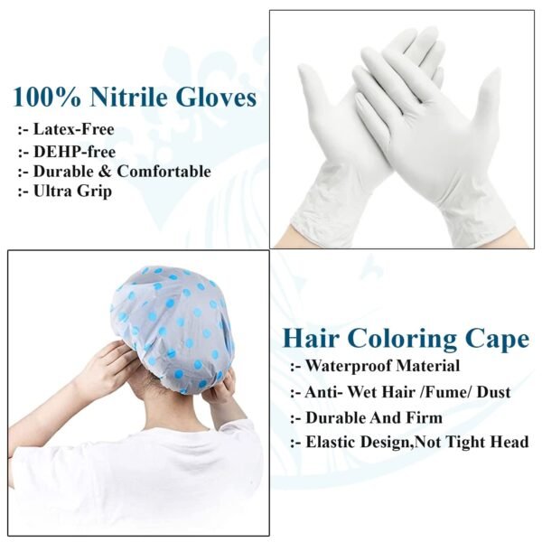 6pic Dye Tools Hair Coloring Bleaching Hair Dryers Hair Dye Tools Pieces Hair Dye Coloring Kit, Hair Tinting Bowl, Dye Brush, Hair Coloring Cape, Gloves