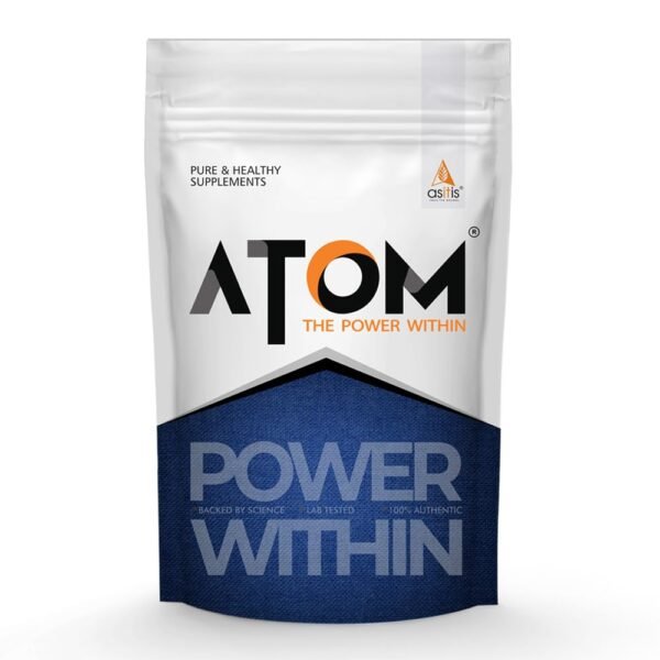 AS-IT-IS ATOM PWR Whey Protein with Enzymes, 24g Protein, 11g EAA, Lean Muscle Gains & Rapid Recovery, Easy Digest, 1Kg Double Rich Chocolate
