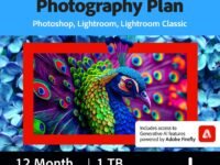Adobe Creative Cloud Photography Plan 1TB (Photoshop + Lightroom) | 12-Month Subscription | PC/Mac | Email Delivery