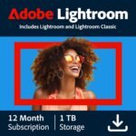 Adobe Lightroom with Lightroom Classic 1 TB | AI-assisted photo editor | 12-Month Subscription | PC/Mac | Email Delivery
