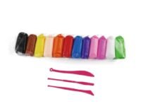 Air Dry Clay Pack of 12 for Kids | Non-Toxic Soft Modeling Clay Kit with Tools | Colorful DIY Art & Craft Set for School Projects, Creative Play & Return Gifts (Multi Color)
