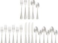 Amazon Basics 20-Piece Stainless Steel Crown Flatware Set, Service for 4