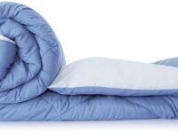 Amazon Brand - Solimo Microfibre Reversible Comforter, Single (Stone Blue & Silver Grey, 200GSM)