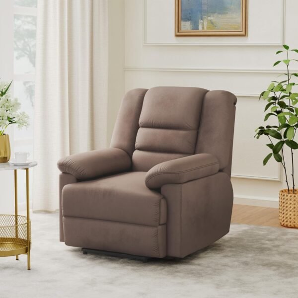 Amazon Brand - Solimo Musca 1 Seater Fabric Recliner (Brown)