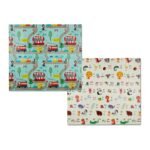 Amazon Brand - Supples Alphabet Theme Reversible Mat for Babies, Double Sided, Waterproof, Soft Cushioning, Portable, Baby Safe (Multicolour)