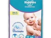 Amazon Brand - Supples Premium Baby Diaper Pants | 42 Baby Diapers | XXL | 15-25 Kg | 12 Hrs Absorption | Cushiony Cotton Soft Fabric | Phthalates-Free | Triple Leak Guard