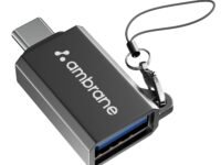 Ambrane USB 3.0 to Type C OTG Adapter, with Thunderbolt to USB to Adapter, 10Gbps High Speed Data Transfer, Compatible with for All Type C Devices Smartphone, Laptops, Tablets, Chargers, MacBook