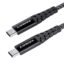 Ambrane Unbreakable 60W Fast Charging 1.5M Braided Type C to Type C Cable for Smartphones, Tablets, Laptops & Other Type C Devices, PD Technology, 480Mbps Data Sync (RCTT15, Black)