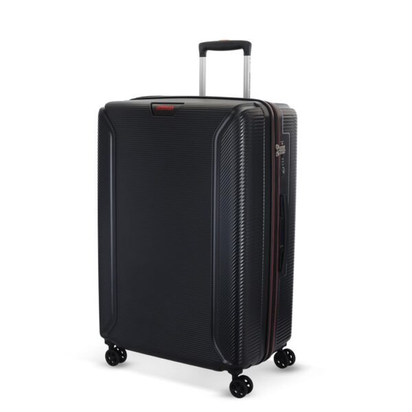 American Tourister Large Robotech Sport with TSA Lock & 8 Wheel, 77 CM Hard PC Check-in Suitcase for Travel/Trolley Bag for Travel/Travel Bag with Double Wheel for Women & Men - Black Sport