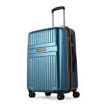 Aristocrat Atlas Check-in Trolley Bag 66cm | Medium | Hard Luggage | Smooth 8-Wheel Suitcase | Secure Combination Lock with Sturdy Zipper | Full Fabric Convipack | 3-Year Warranty (Teal Blue)