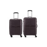 Aristocrat Liberty Set of 2 (Cabin+Medium) Trolley Bag, 58+68Cm | Combination Lock | 8 Wheels | 3 Years International Warranty | New Saddle Brown