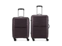 Aristocrat Liberty Set of 2 (Cabin+Medium) Trolley Bag, 58+68Cm | Combination Lock | 8 Wheels | 3 Years International Warranty | New Saddle Brown