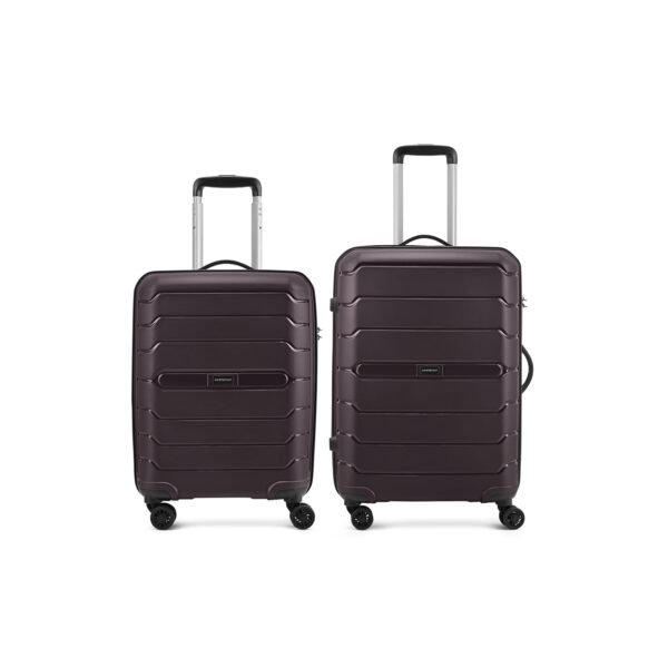 Aristocrat Liberty Set of 2 (Cabin+Medium) Trolley Bag, 58+68Cm | Combination Lock | 8 Wheels | 3 Years International Warranty | New Saddle Brown