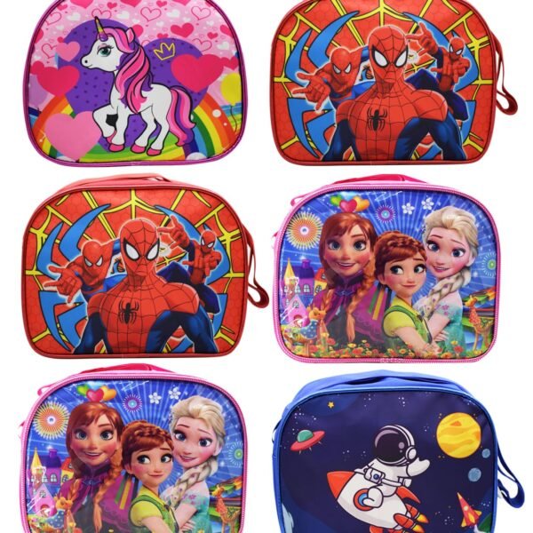 Asera Polycotton Birthday Return Gifts Sling Bag/Picnic Bag Mix Designs Theme Bags for Kids, Multicolour