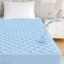 Ayka 100% Waterproof Double Size 72x48 inch Cotton Quilted Mattress Protector Breathable Hypoallergenic Noiseless Ultra Soft Elastic Fitted Bed Protector Mattress/Bed Cover (Blue, Double (72 * 48"))