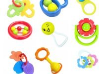 BPA-Free Non Toxic Colorful Rattles for Baby (9Pcs-Multicolor-1)