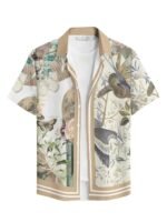 BULLMER Trendy Regular Fit Printed Half Sleeve Shirt for Men