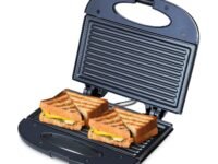 Bajaj New SWX 400 2-Slice Sandwich Grill Toaster | Non-Stick Coating Plates | Buckle Clip Handle | 1 Year Product Warranty 【Black】