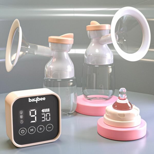 Baybee Electric Double Breast Pump for Mothers, Breast Pump Electrical with Led Display, 3 Phase Pumping Modes, 9 Level Suction Adjustment & Massage | Double Electric Breast Milk Pump