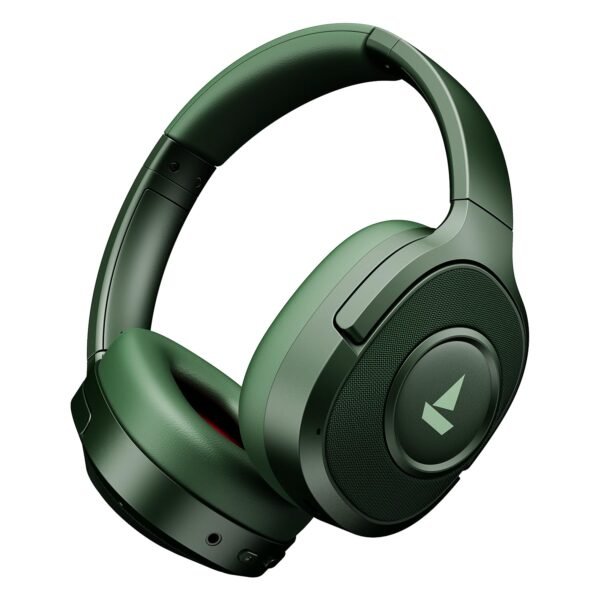 Boat (2025 Launch) Rockerz Plus 550 ANC, (~40dB) Hybrid ANC, 80Hrs Playback, 40ms Low Latency Beast Mode, 40mm Drivers, BT v5.4, Bluetooth Headphones, Wireless Headphone with Mic (Green Militia)