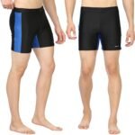 Boldfit Swimming Shorts for Men Black Swimming Costume for Men Swimming Trunk for Men, Boys Easy Adjustable Swim Suit for Men Breathable, Quick Drying Shorts for Swimming, Running Sports Shorts