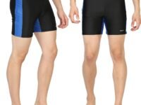Boldfit Swimming Shorts for Men Black Swimming Costume for Men Swimming Trunk for Men, Boys Easy Adjustable Swim Suit for Men Breathable, Quick Drying Shorts for Swimming, Running Sports Shorts