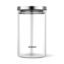 Borosil 900ml Classic Glass Jar with Airtight Stainless Steel Lid | Borosilicate Glass Storage Organiser | Microwave & Dishwasher Safe Kitchen Containers for Spices, Snacks, Grains, Dals