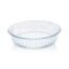 Borosil Baking & Serving Round Shape Fluted Dish | Borosilicate Glass Bakeware and Serveware Tray | Microwave, Oven & Dishwasher Safe Bowl | Transparent (1.5 L)