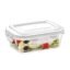Borosil Klip n Store 370ml Rectanglular Food Storage Container with Airtght Glass Lid | Made in India Borosilicate Glass Container for Lunchbox | Microwave & Dishwasher Safe | Transparent