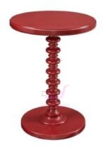 Brown Arts Shoppee Coffee Table, End Table for Living Room Table for Bedroom Pedestal Modern Coffee Table (Red)