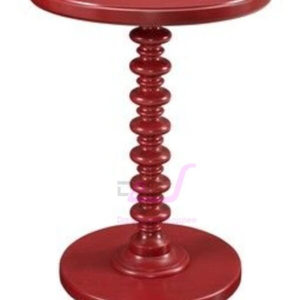 Brown Arts Shoppee Coffee Table, End Table for Living Room Table for Bedroom Pedestal Modern Coffee Table (Red)