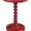 Brown Arts Shoppee Coffee Table, End Table for Living Room Table for Bedroom Pedestal Modern Coffee Table (Red)
