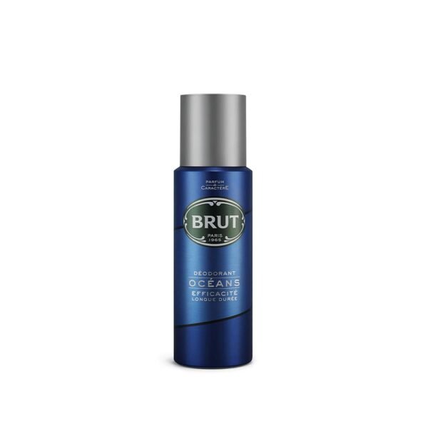 Brut Deodorant Spray for Men, Oceans, Long Lasting Deo with Fresh Aquatic Scent, 200 ml