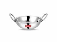 Camro Triply Round Bottom Kadhai, 12 No, 2 Litersl | Versatile Cooking Utensil | Gas Stove Compatible | Dishwasher Safe | 6 Years Warranty