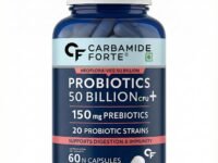 Carbamide Forte Probiotics Supplement 50 Billion CFU Gut Health Supplements with Probiotic | Gut Cleanse with Prebiotics and Probiotics – 60 Capsules