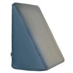 CareFoam Orthopedic Wedge Pillow for Sleeping, Reading & Acid Reflux Relief | Premium Memory Foam Bed Cushion | Ideal for Back Support, Leg Elevation | 18 x 18 x 10 Inch | Grey Velvet