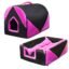 Cat and Dog Tent House Cum Portable Bed, Cozy Dog Igloo Bed Cat Cave, Foldable Non-Slip Warm for Pets Puppy Kitten Rabbit (Large Size) (43 cm x 60 cm x 45cm) Pink