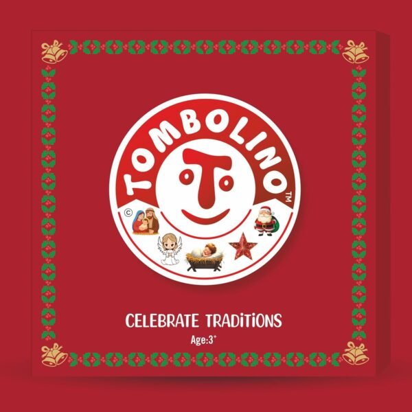 Christmas Edition Board Game for Kids & Adults Tambola Housie Bingo Number Calling Full House Game – Festive Fun Joyful Learning Family Game Christmas Gift