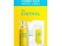 Cinthol Lime Foam Body Wash - Combi Pack (600ml) | 1 Bottle & 2 Refill | Unique Foam Formula for Moisturized & Irresistibly Soft Skin | Suitable for All Skin Types