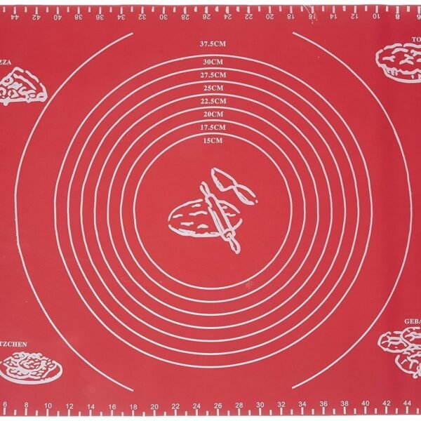 Clazkit Silicone Baking Mat Roti mat Silicone Chapati Atta Kneading Mat Non-Stick Fondant Rolling Mat Stretchable for Kitchen Roti Chapati Cake|Reusable BPA Free(Baking Mat 50 * 40 cm) Color May Vary