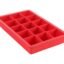 Clazkit Silicone Ice Tray Flexible 15 Cubes/Cavity, Multicolor, Red