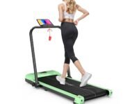 Cockatoo SmartPad4.0 Foldable Under Desk 4 HP Treadmill & Walking Pad for Home with Speed, 1-12Km/Hr, 6 Shock-Absorbed Silicon, Cardio Equipment with Max User Weight 120KG, Green and Black