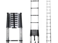 Corvids 6.5m (21.5 feet) Portable & Compact Aluminium Telescopic Ladder | 2-Year Warranty | EN131 Certified 16-Steps Foldable Multipurpose Collapsible Ladder for Home & Outdoor use