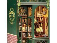 Cutefun Book Nook 3D Wooden Puzzles for Adults, 139 Pieces, DIY Miniature House Kit, Bookshelf Decoration, Nook Puzzle, Tiny House Gifts for Women, Teens and Book Lovers (OWL Bookstore)