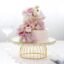 Delight World Cake Stand With Dome,Home Round Snack Holder Metal Chassis Decorated Ceramic Breadboard Cake Tray Glass Salad Donut ,Multifunctional Serving Platter (White,8")