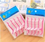 Dental Tooth Pick Flossers Toothpick Cleaners, Tooth Flossing Head Oral Dental Hygiene Brush, Tooth Cleaning Tool ( White Pink ) (Pack of 100Pcs)
