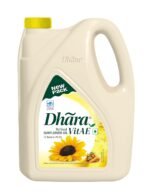 Dhara Refined Sunflower Oil 5L (4.55Kg/ 4.20Kg, Weight May Vary)