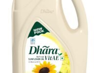 Dhara Refined Sunflower Oil 5L (4.55Kg/ 4.20Kg, Weight May Vary)